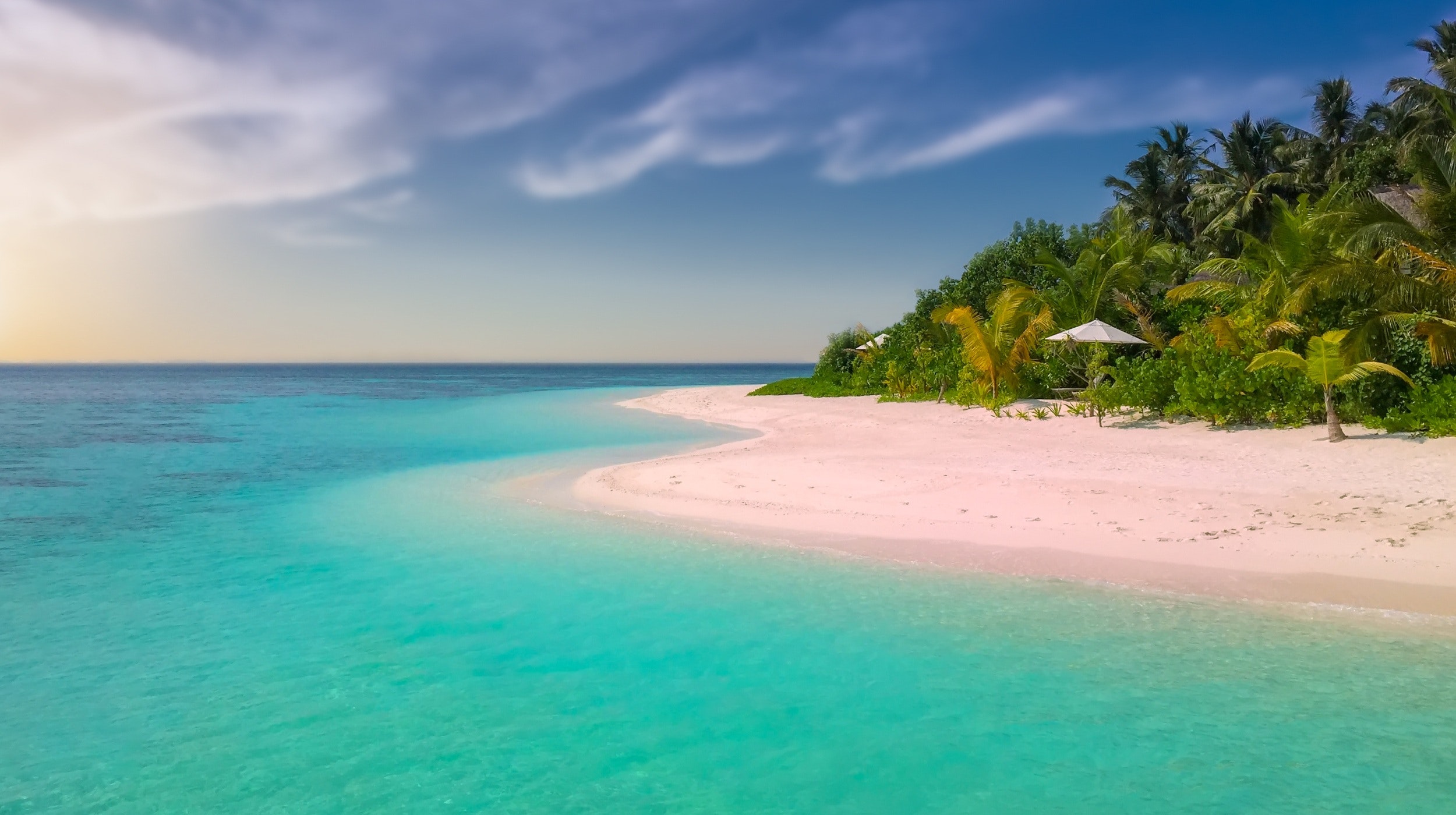 Island Beach at Sunset