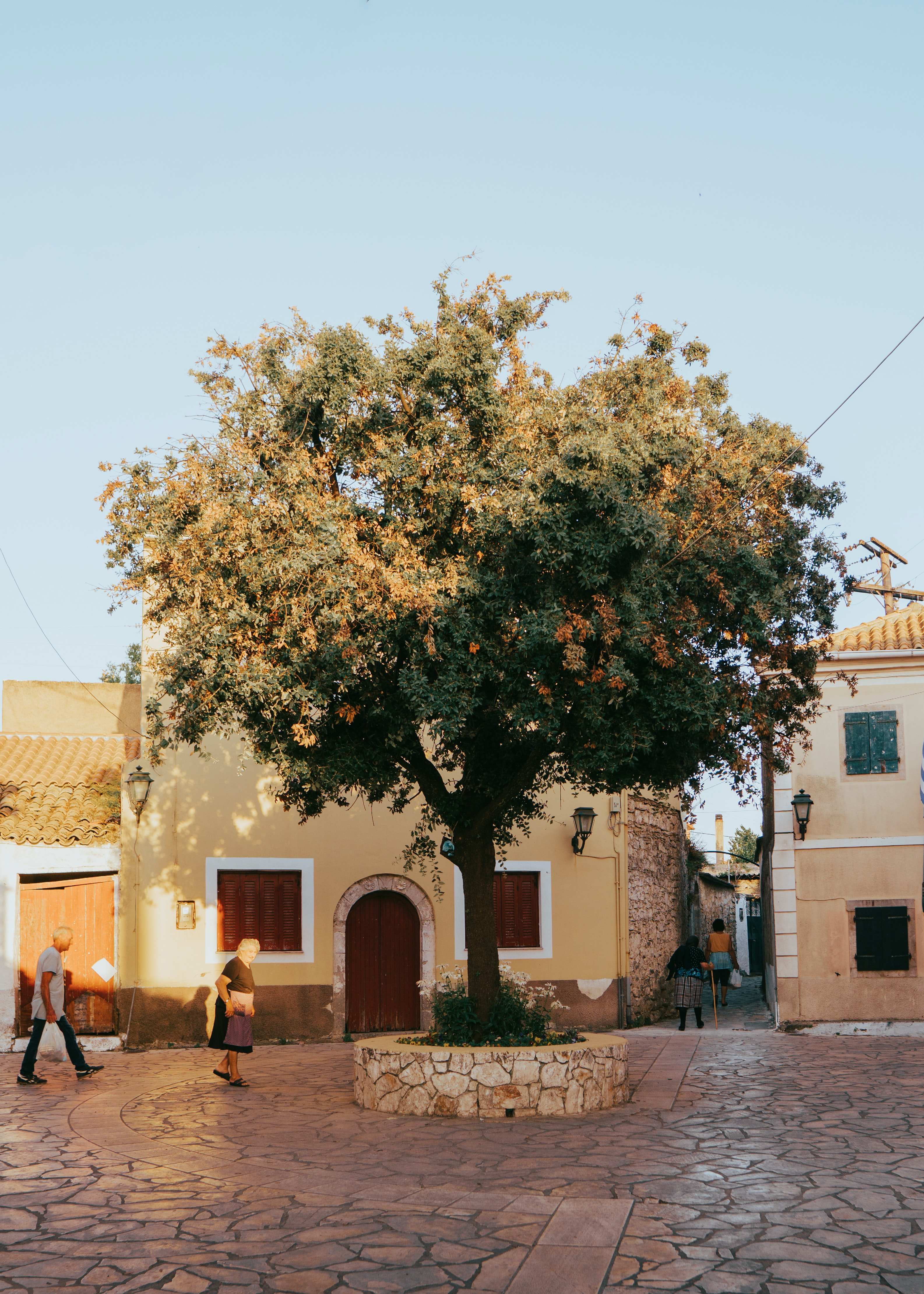 Island Courtyard with Locals